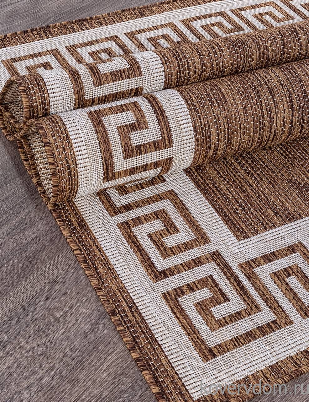 Ковер циновка VEGAS S002 BROWN-CREAM Ковер циновка VEGAS S002 BROWN-CREAM