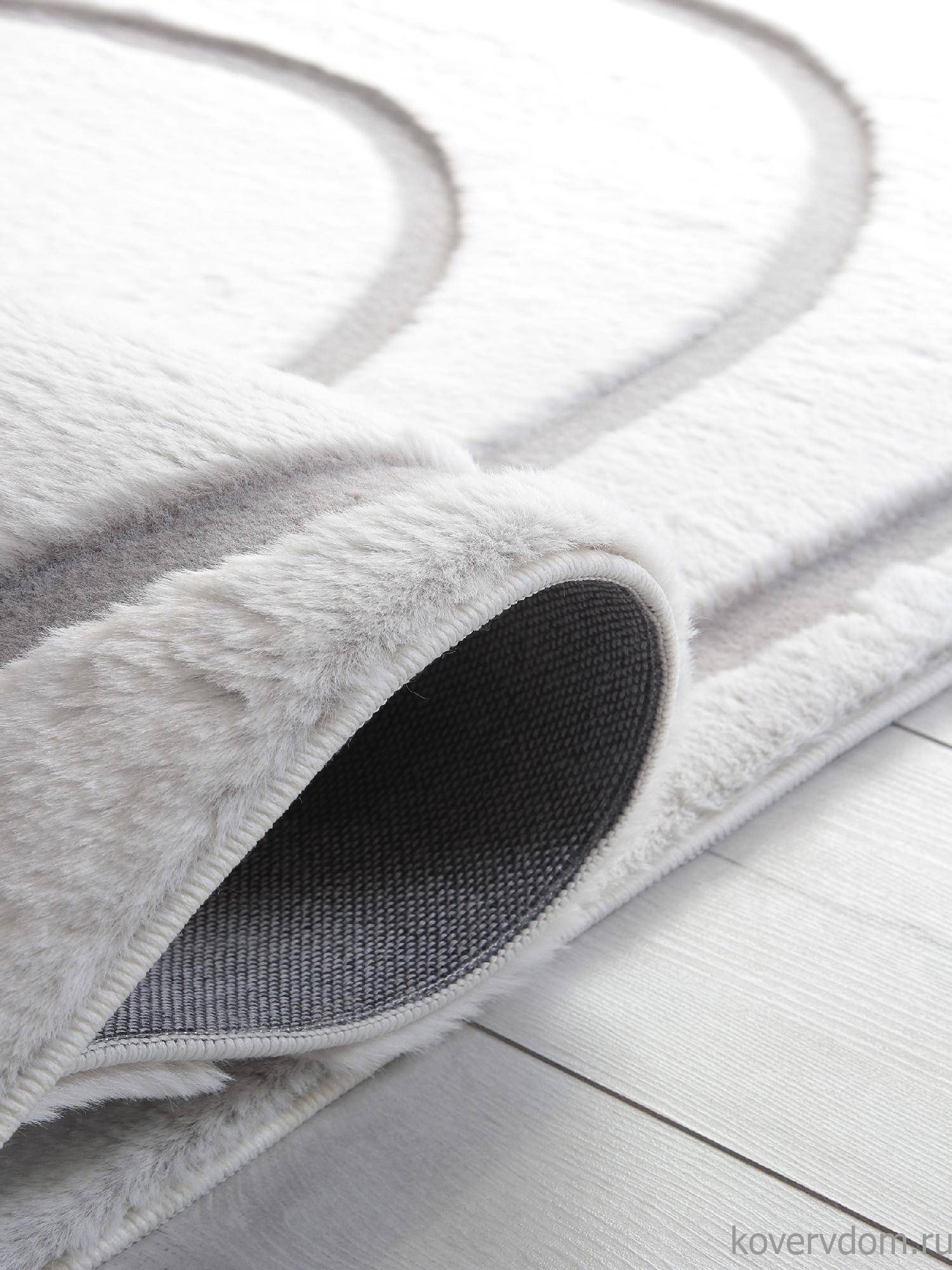 Ковер из искусственного меха RABBIT CARVING PX4004 CREAM / GREY