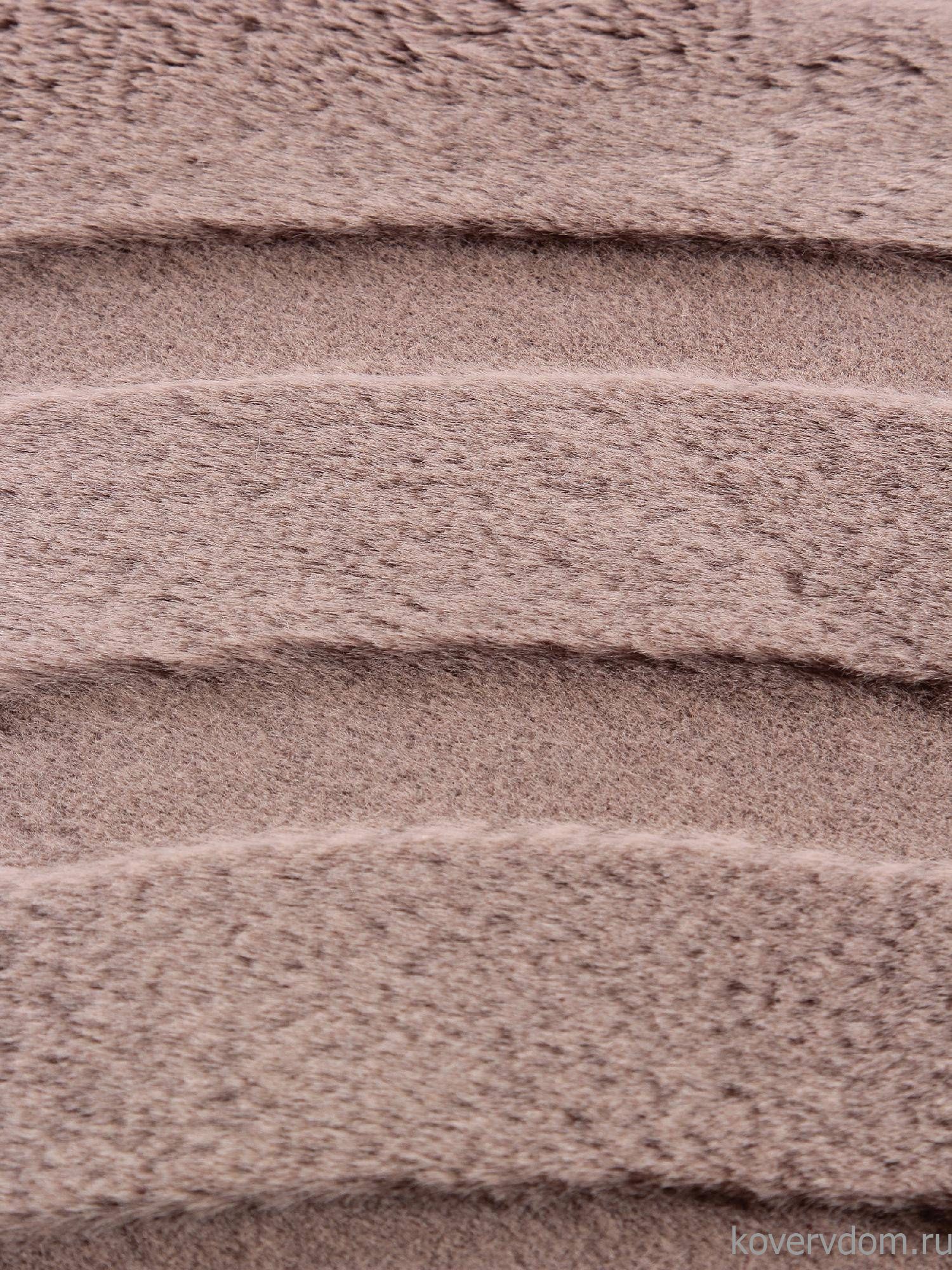 Ковер из искусственного меха RABBIT CARVING PX4005 BROWN / BROWN Круг