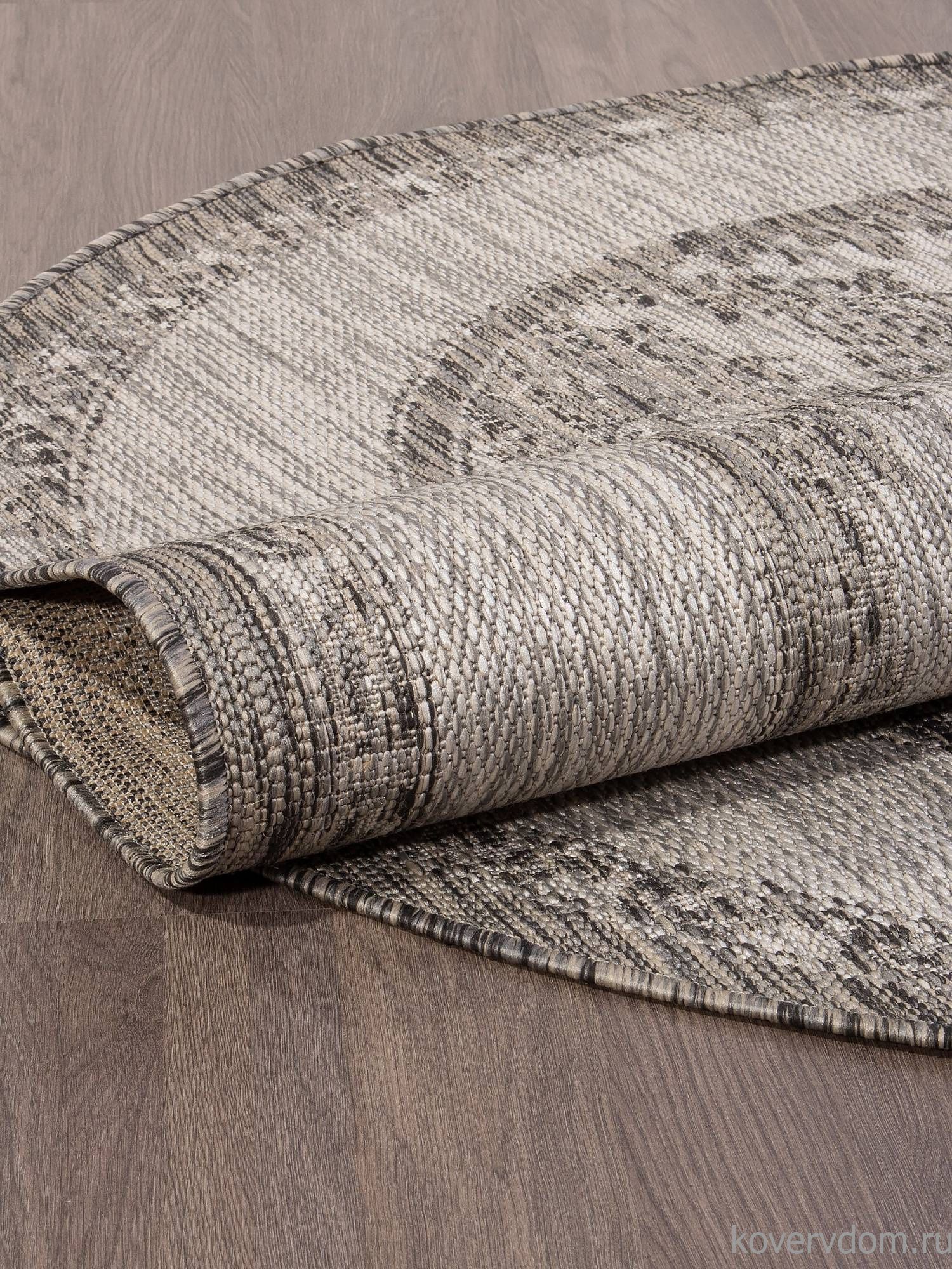 Ковер циновка VEGAS S001 GRAY/Серый Овал Ковер циновка VEGAS S001 GRAY/Серый Овал