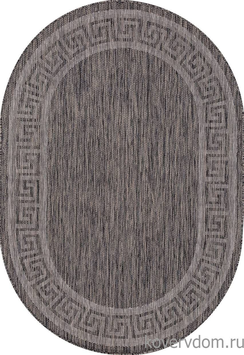 Ковер циновка VEGAS S002 DARK GRAY Овал Ковер циновка VEGAS S002 DARK GRAY Овал