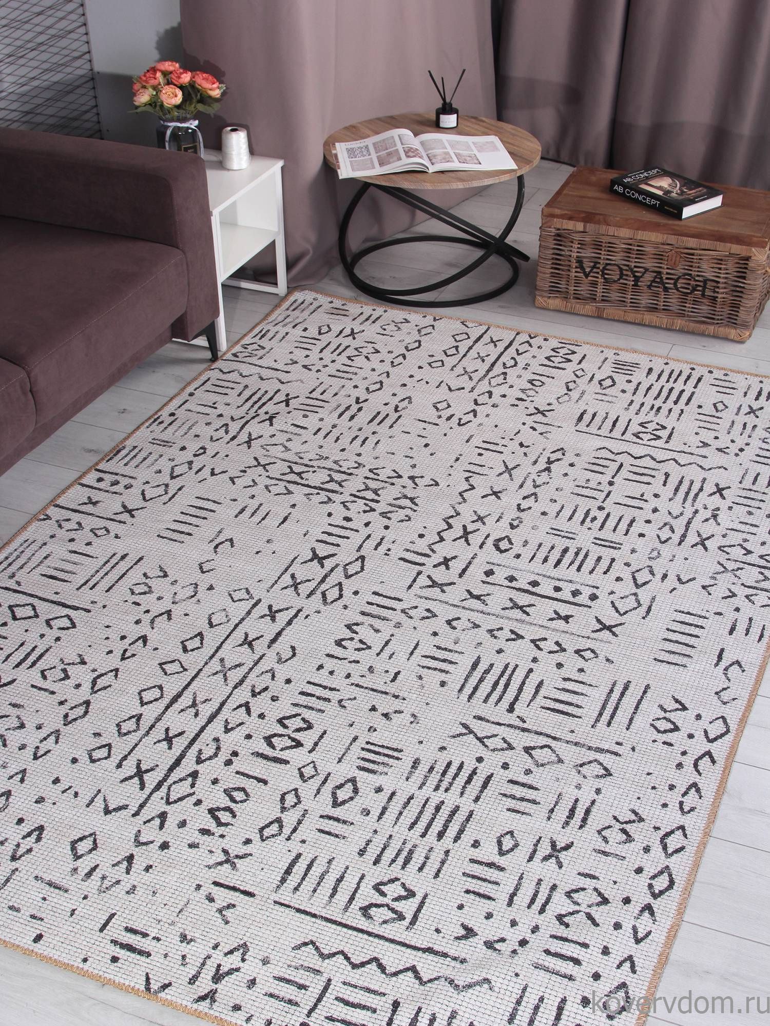 Ковер LAVIN AB739E BEIGE / BLACK