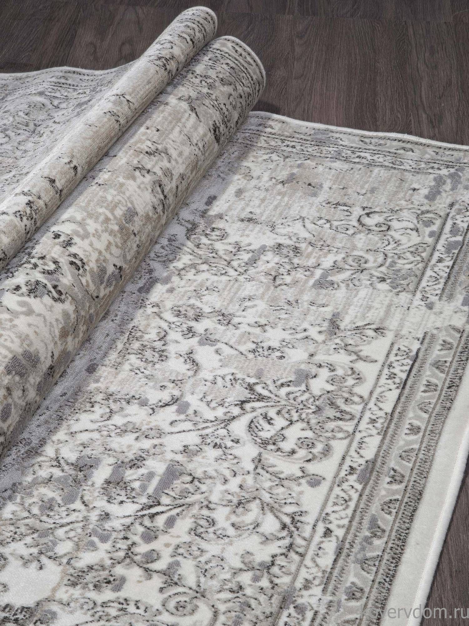 Ковер Euphoria 13122 Кремовый-Серый V Ковер Euphoria 13122 Кремовый-Серый V