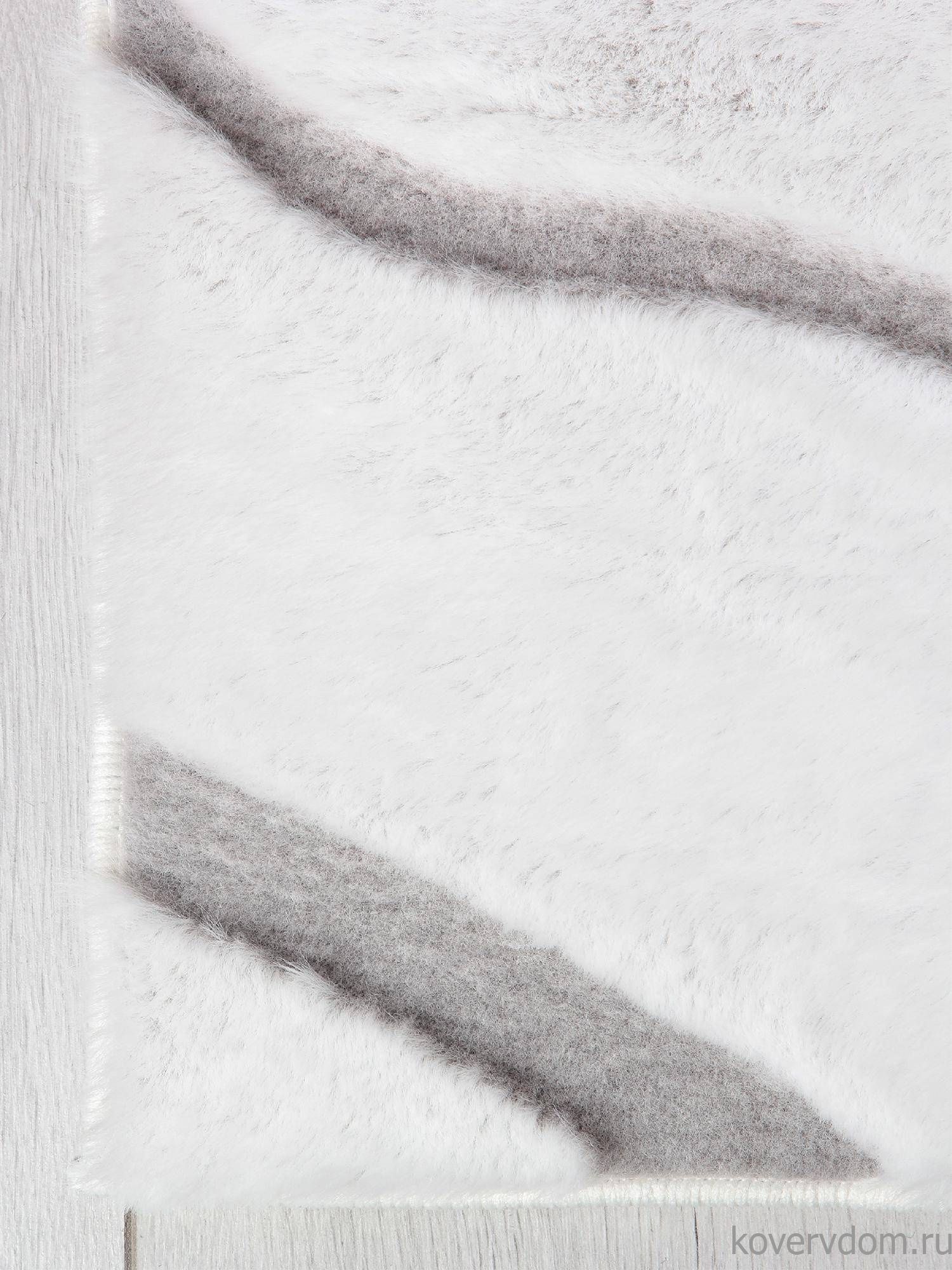 Ковер из искусственного меха RABBIT CARVING PX4004 CREAM / GREY
