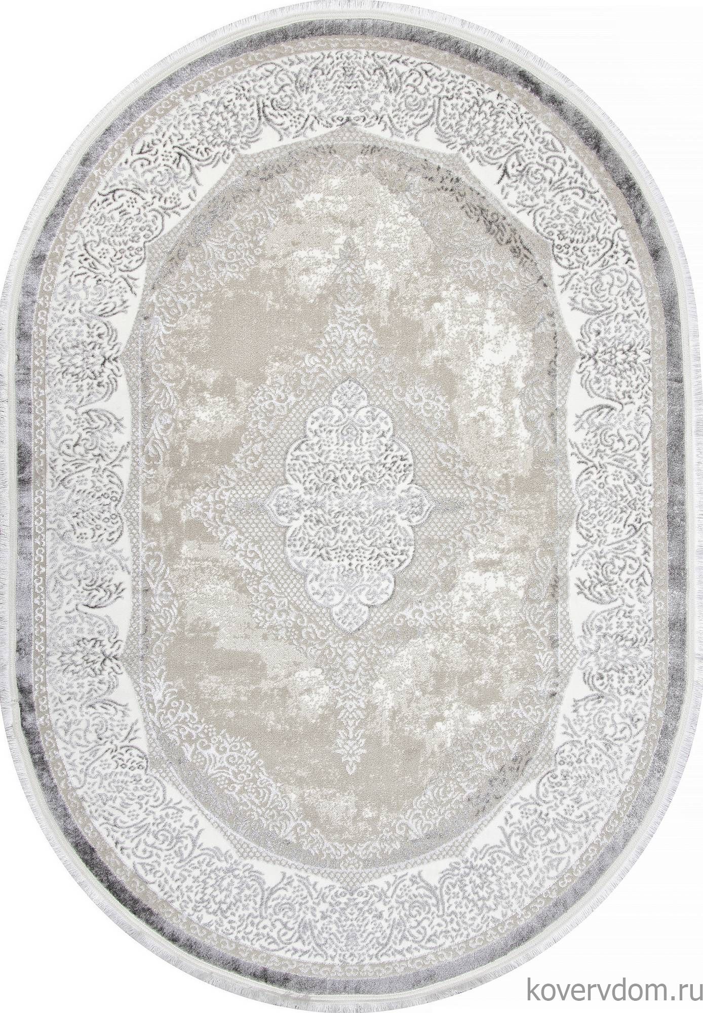 Ковер ALFANI Q009A GREY FDY / CREAM SHRINK Овал Ковер ALFANI Q009A GREY FDY / CREAM SHRINK Овал