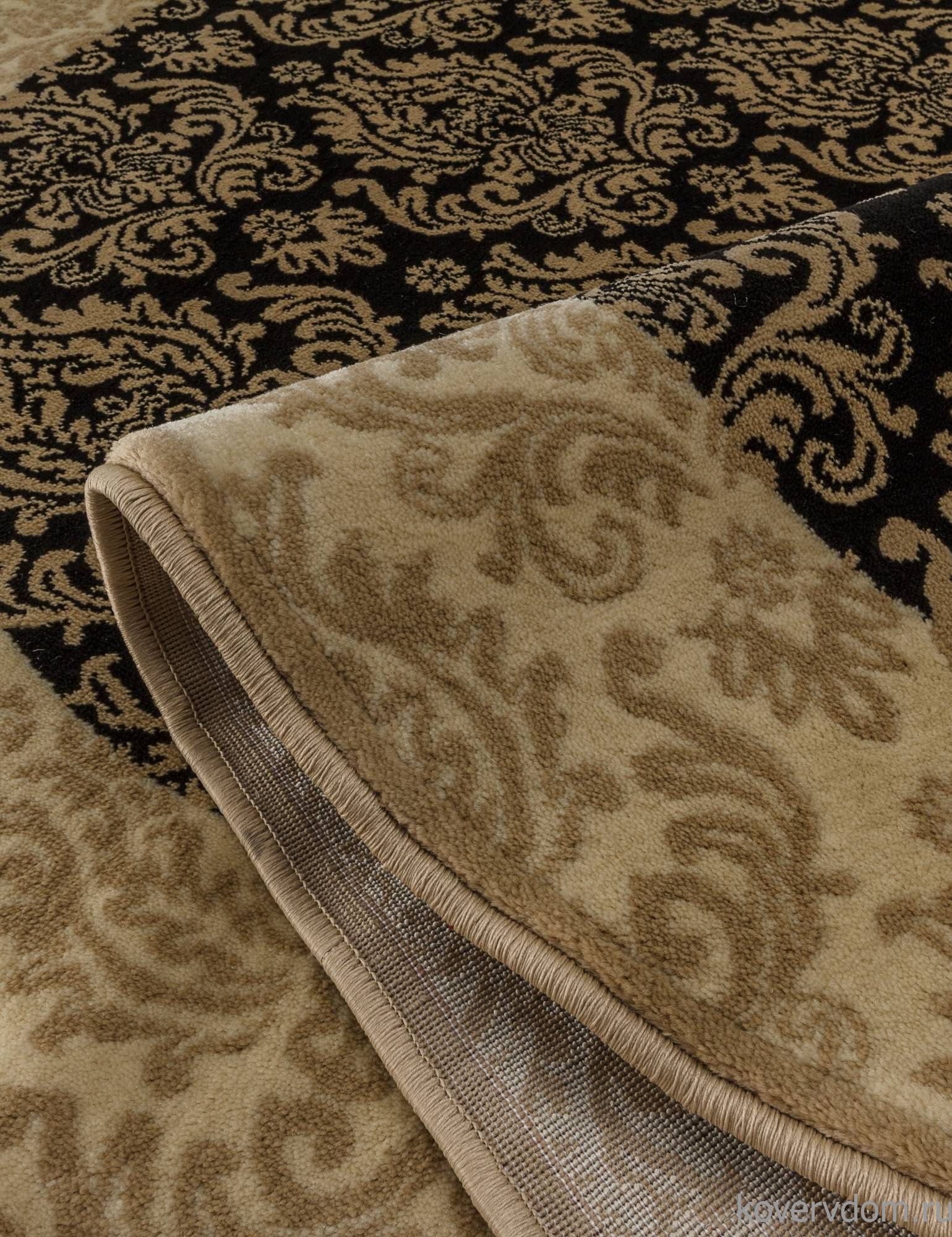 Ковер IZMIR D716 BLACK-BEIGE Овал