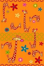 Круглый ковер детский FUNKY Giraffe a apricot