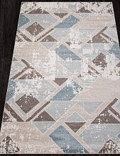 Пушистый ковер NATUREL D979 BEIGE-BLUE