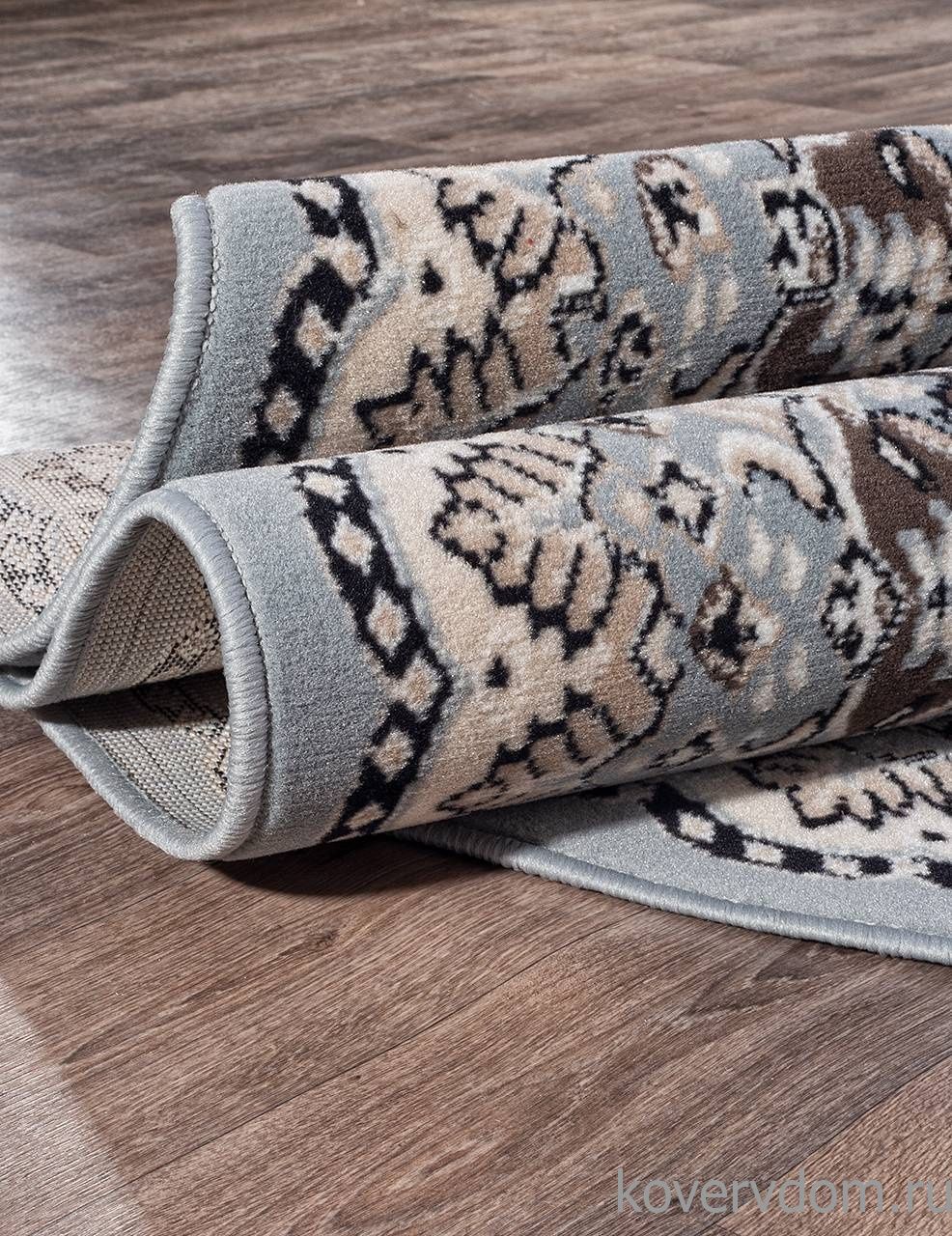 Ковер SIERRA D504 BLUE-BROWN Овал