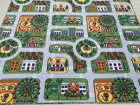 Детский ковер из полиамида-палас с дорогами ECOPOLIS-A