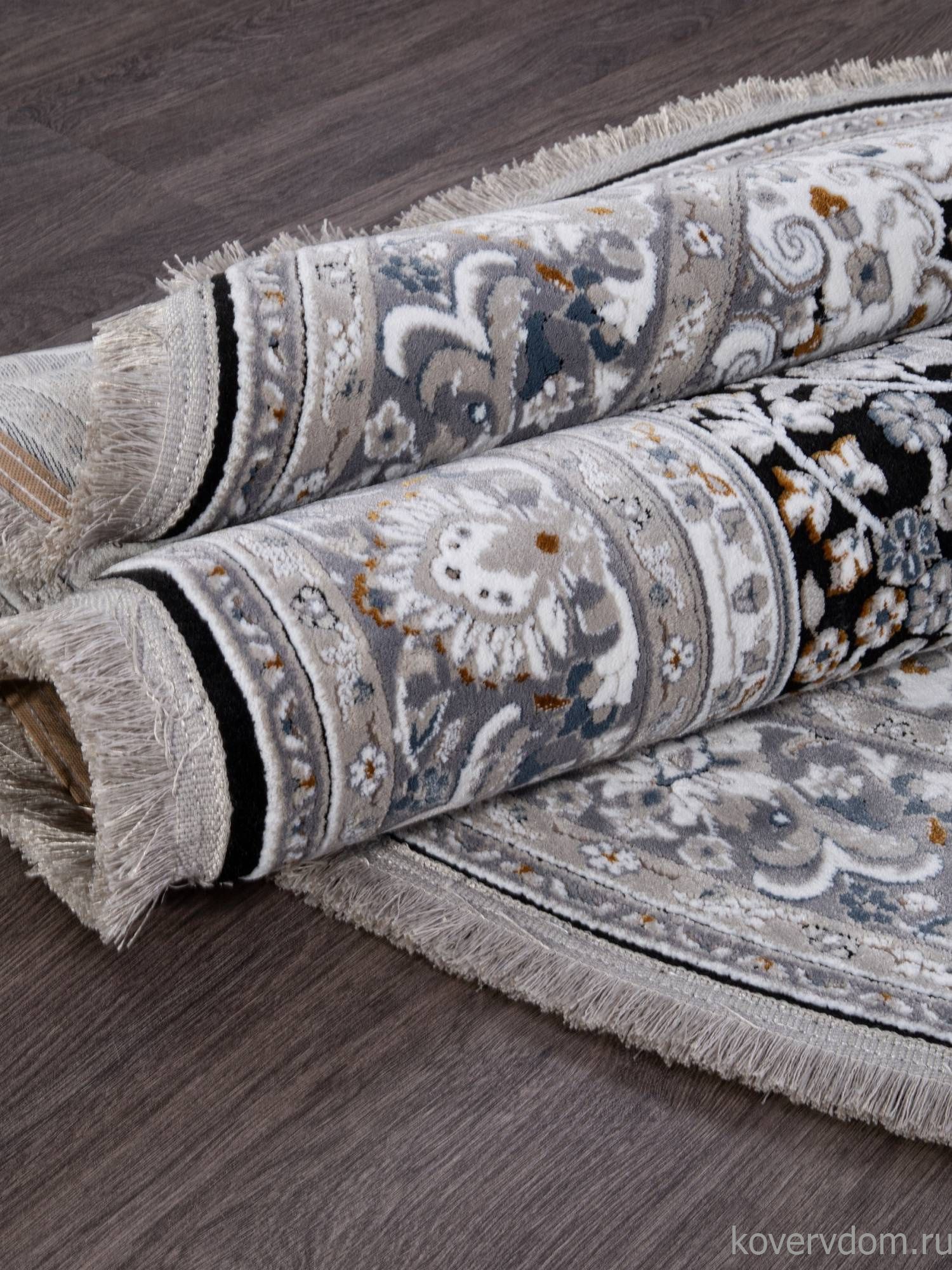 Ковер CASABLANKA 9734A BLACK / BLACK Овал