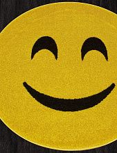 Ковер белый SMILE NC16 YELLOW Круг